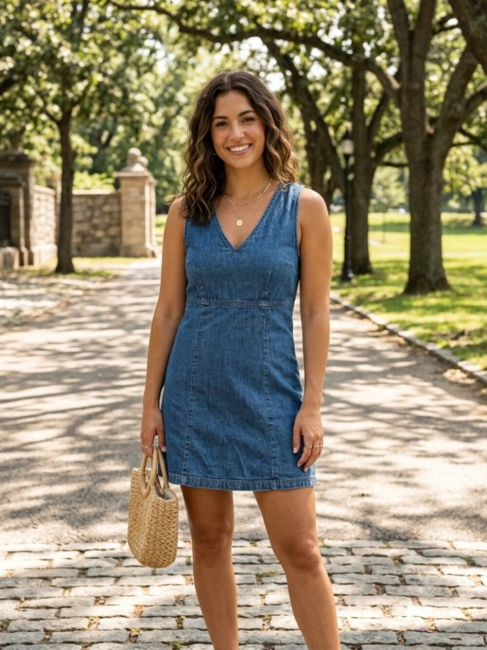 American Eagle Outfitters 90s Sleeveless Denim Dress